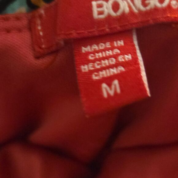 Bongo Multicolor Strapless Geometric Pullover Knee Length Sundress Women Size M - Picture 2 of 5